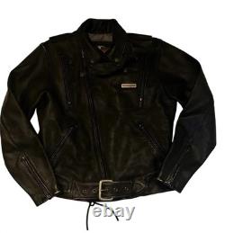 Harley-Davidson Genuine Leather XL Black Motorcycle Jacket RN 103819 CA 03042