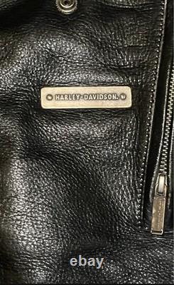 Harley-Davidson Genuine Leather XL Black Motorcycle Jacket RN 103819 CA 03042