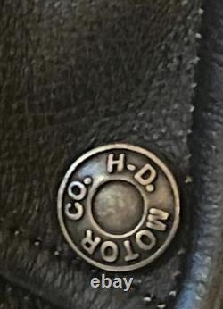 Harley-Davidson Genuine Leather XL Black Motorcycle Jacket RN 103819 CA 03042