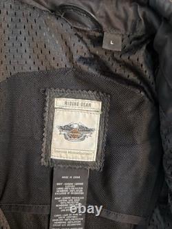 Harley-Davidson Genuine MotorClothes Black Leather Riding Jacket Size L Women's