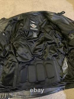 Harley-Davidson Genuine Motorclothes Black Leather Jacket Large Gently Used