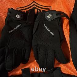 Harley Davidson Genuine XL Reflective Motorclothes Jacket. Plus Pair Of Gloves M