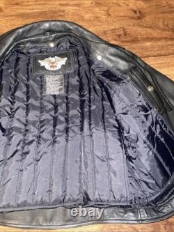 Harley-Davidson HD-729 Leather Touring Motorcycle Jacket L 2005 Liner