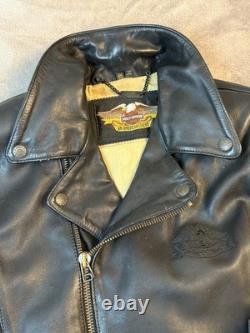 Harley Davidson H. O. G. Motorcycle Jacket Patrol 46 Reg. Blk Thick Heavy XLNT