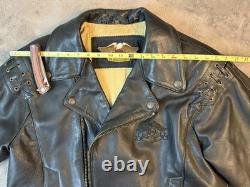 Harley Davidson H. O. G. Motorcycle Jacket Patrol 46 Reg. Blk Thick Heavy XLNT