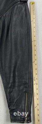 Harley-Davidson Hacienda Black Leather Motorcycle Jacket Medallions Men's Large