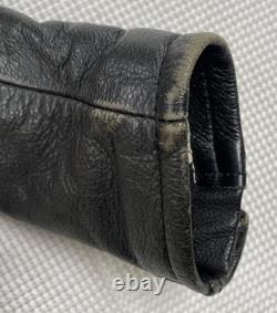 Harley-Davidson Hacienda Black Leather Motorcycle Jacket Medallions Men's Large