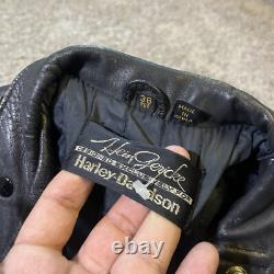 Harley Davidson Hein Gericke Leather Biker Jacket Men's Size 38 Motorcycle