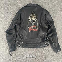 Harley Davidson Jacket Large Black Screamin Eagle AHDRA Championship Series Y2K