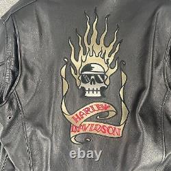 Harley Davidson Jacket Large Black Screamin Eagle AHDRA Championship Series Y2K