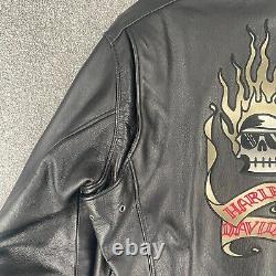 Harley Davidson Jacket Large Black Screamin Eagle AHDRA Championship Series Y2K