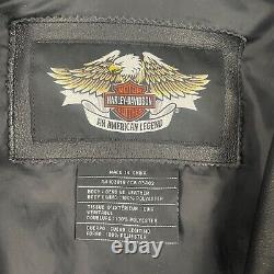 Harley Davidson Jacket Large Black Screamin Eagle AHDRA Championship Series Y2K