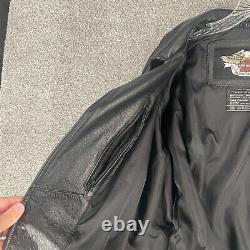 Harley Davidson Jacket Large Black Screamin Eagle AHDRA Championship Series Y2K