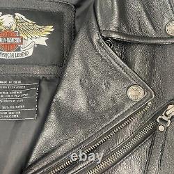 Harley Davidson Jacket Large Black Screamin Eagle AHDRA Championship Series Y2K