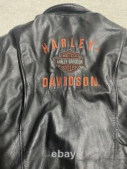 Harley Davidson Jacket Leather Men's Large Back Large Logo