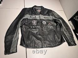 Harley Davidson Jacket Men's XL Genuine Leather Motorcycle Riding Biker VTG Y2K