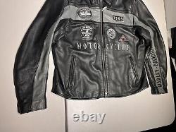 Harley Davidson Jacket Men's XL Genuine Leather Motorcycle Riding Biker VTG Y2K