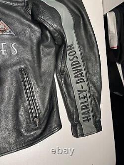 Harley Davidson Jacket Men's XL Genuine Leather Motorcycle Riding Biker VTG Y2K