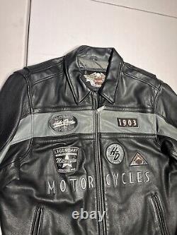 Harley Davidson Jacket Men's XL Genuine Leather Motorcycle Riding Biker VTG Y2K