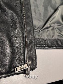 Harley Davidson Jacket Men's XL Genuine Leather Motorcycle Riding Biker VTG Y2K