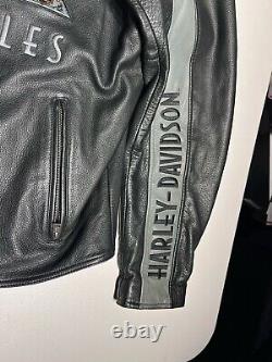 Harley Davidson Jacket Men's XL Genuine Leather Motorcycle Riding Biker VTG Y2K