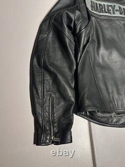 Harley Davidson Jacket Men's XL Genuine Leather Motorcycle Riding Biker VTG Y2K