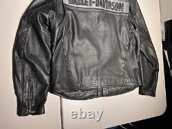 Harley Davidson Jacket Men's XL Genuine Leather Motorcycle Riding Biker VTG Y2K