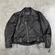 Harley-Davidson Jacket Mens 42 Black Leather Motorcycle Belted Quilted Lined USA