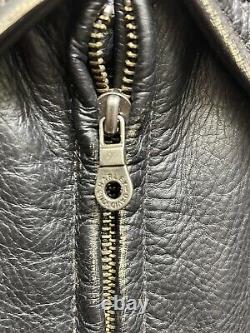 Harley Davidson Jacket Mens M Burnout Pebble Black Leather Biker 97047-05VM USA