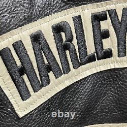 Harley Davidson Jacket Mens M Burnout Pebble Black Leather Biker 97047-05VM USA