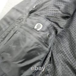 Harley-Davidson Jacket Mens Small Black Leather Full Zip Logo Motorcycle Riding