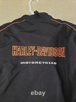 Harley Davidson Jacket Mens XL Black Biker Coat Motorcycle Riding Lined Padded