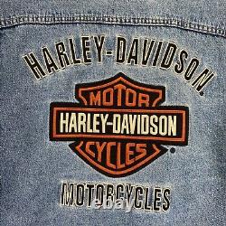Harley Davidson Jean Jacket Mens 2XL Denim Blue