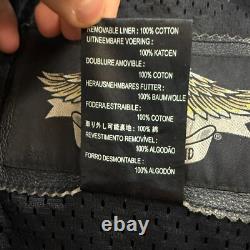 Harley Davidson L man black willie G skull logo leather jacket biker motorcycle