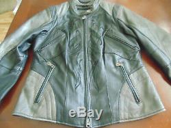 Harley Davidson Ladies Black Leather Riding Jacket, S/m