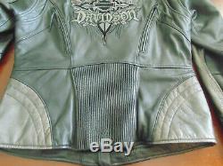 Harley Davidson Ladies Black Leather Riding Jacket, S/m