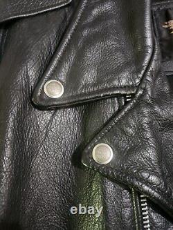 Harley Davidson Leather Biker Motorcycle Jacket Made In USA 03402 Men's Size XL