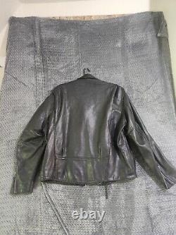 Harley Davidson Leather Biker Motorcycle Jacket Made In USA 03402 Men's Size XL