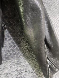 Harley Davidson Leather Biker Motorcycle Jacket Made In USA 03402 Men's Size XL