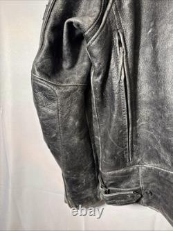Harley Davidson Leather Jacket Large Distressed HEAVY