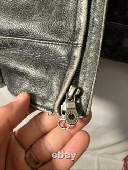 Harley Davidson Leather Jacket Large Distressed HEAVY