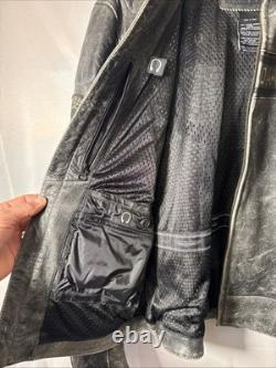 Harley Davidson Leather Jacket Large Distressed HEAVY