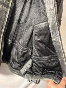Harley Davidson Leather Jacket Large Distressed HEAVY