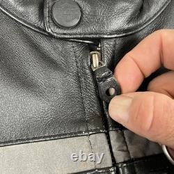 Harley-Davidson Leather Jacket Mens 2XL Black Motorcycle Reflective 98013-10VM