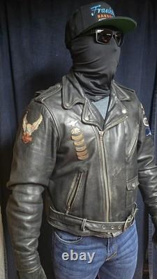 Harley Davidson Leather Jacket Mens Large Black Leather Motorcycle