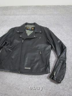 Harley Davidson Leather Jacket Mens Large Black Leather Motorcycle