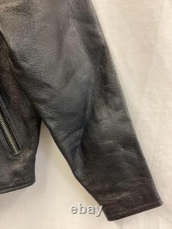 Harley-Davidson Leather Jacket Mens Medium Black Motorcycle Asymmetrical Zip