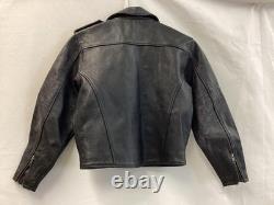 Harley-Davidson Leather Jacket Mens Medium Black Motorcycle Asymmetrical Zip