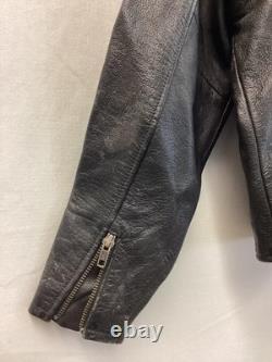 Harley-Davidson Leather Jacket Mens Medium Black Motorcycle Asymmetrical Zip