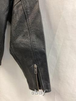 Harley-Davidson Leather Jacket Mens Medium Black Motorcycle Asymmetrical Zip